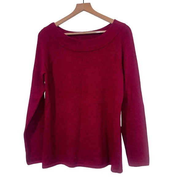 NWT Carole Little Wool Angora blend purple‎ sweater Large - Picture 1 of 7